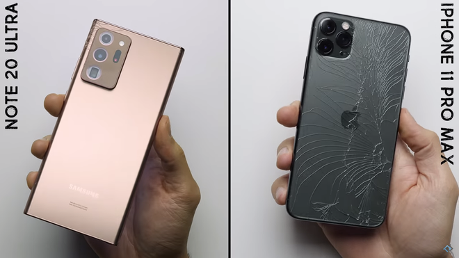 iPhone 11 Pro Max thua tan tác trước Samsung Galaxy Note20 Ultra trong màn tra tấn thử độ bền - phunuduongthoi.vn - Ảnh 3