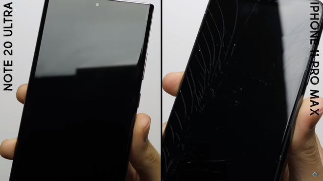 iPhone 11 Pro Max thua tan tác trước Samsung Galaxy Note20 Ultra trong màn tra tấn thử độ bền - phunuduongthoi.vn - Ảnh 8